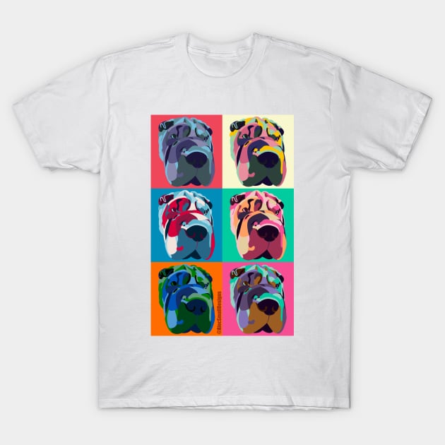Pop Art Shar Pei T-Shirt by AlecSmallDesigns